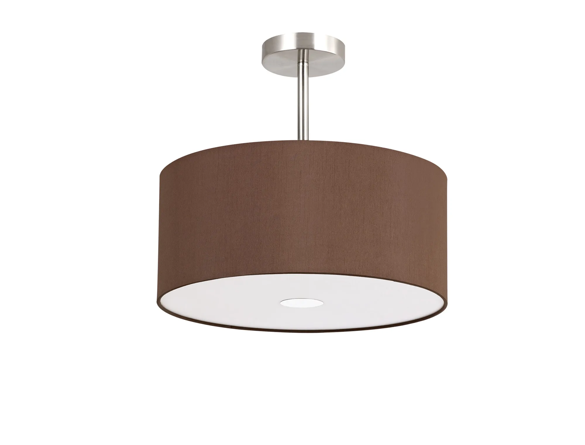 Baymont 40cm Semi Flush 3 Light Satin Nickel, Raw Cocoa/Grecian Bronze, Frosted Diffuser DK0414  Deco Baymont SN RC